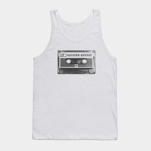 Sleater Kinney - Sleater Kinney Old Cassette Pencil Style Tank Top by Gemmesbeut